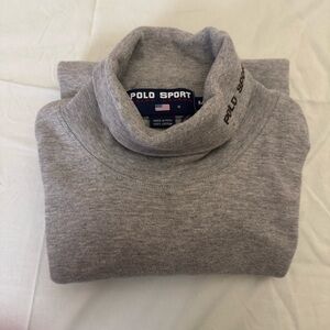 Vintage Polo Sport Ralph Lauren Grey Mock Neck Long Sleeve – Men’s M